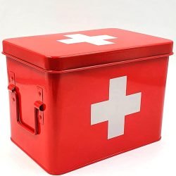 Scatola per medicinali in metallo vintage
