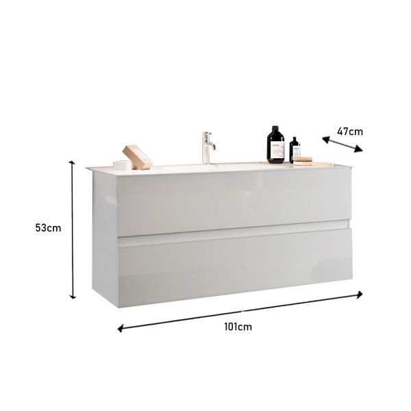 Bagno sospeso 2 cassetti 101x53x47 <span>ETOILE</span> - immagine 5