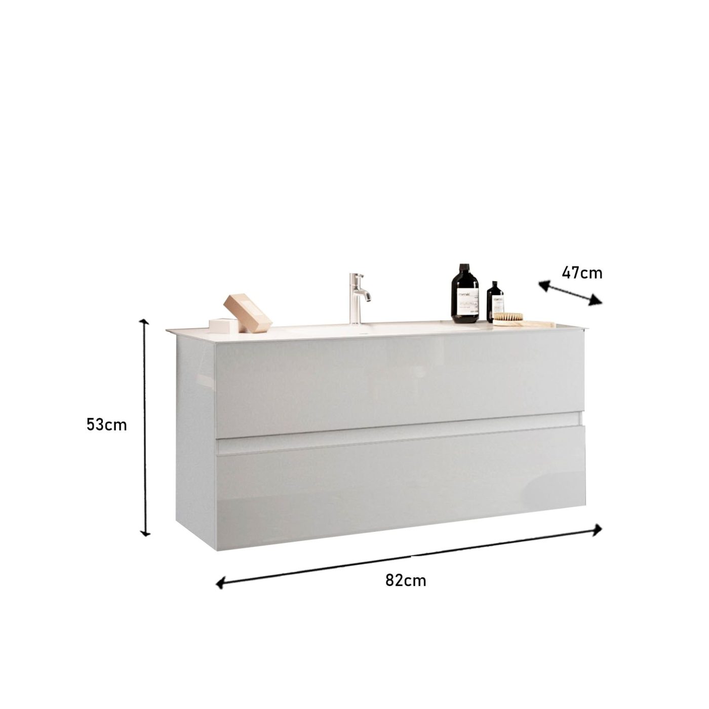 Bagno sospeso 2 cassetti 82x53x47 <span>ETOILE</span> - immagine 5