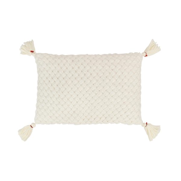 Cuscino in tessuto 40x60cm <span>NEBI Bianco</span>