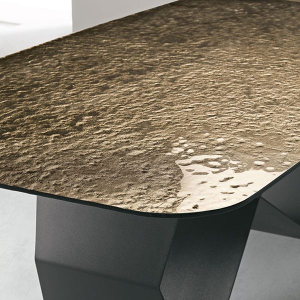 Tavolo fisso 210x110<span>vetro martellato bronzo DAG</span> - immagine 5