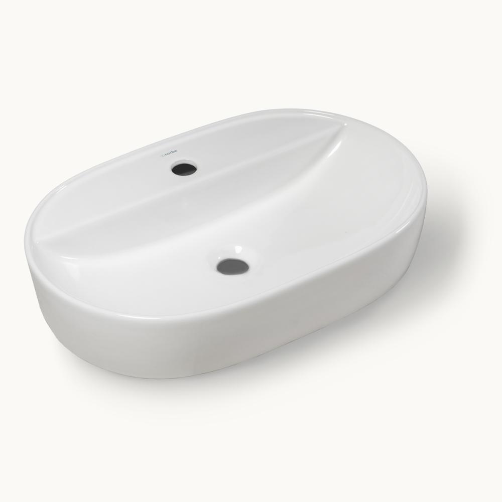 Lavabo da appoggio BUDDY BIANCO 50/60x41 cm