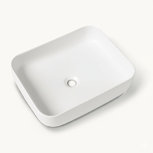 Lavabo da appoggio BIANCO 50x38,5 cm - MIRMO