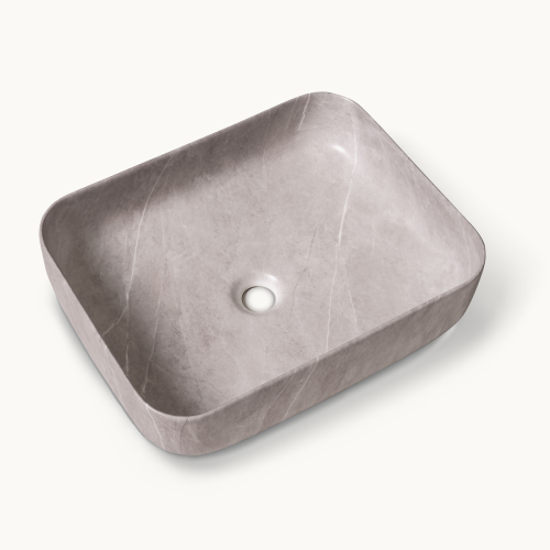 Lavabo da appoggio MARMO GRIGIO  50x38,5 cm - MIRMO