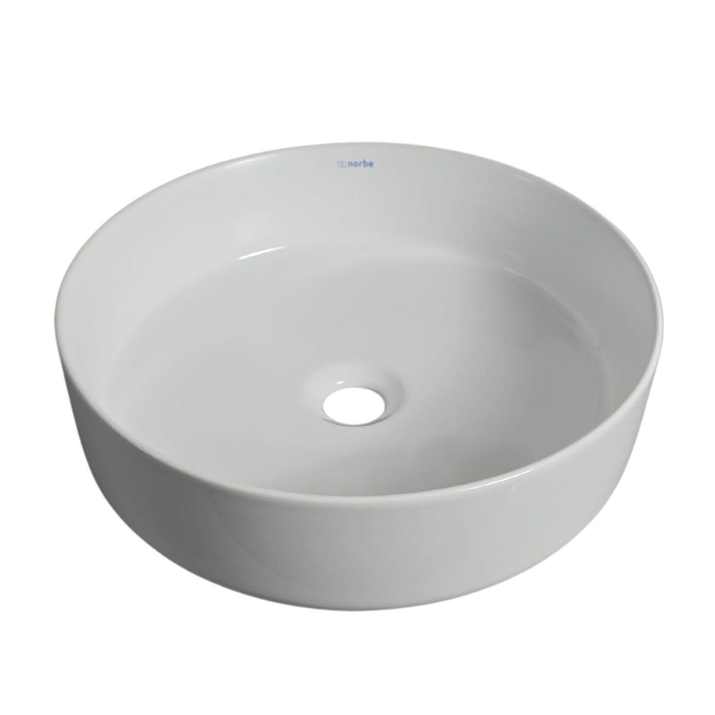 Lavabo tondo da appoggio ceramica bianca Teide 40x12 cm - immagine 4