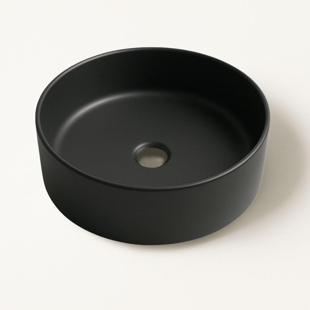 Lavabo da appoggio TEIDE NERO 40x12 cm