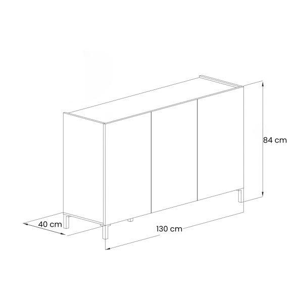 Madia 3 ante 130x84x40 <span>Marmo bianco SPACE</span> - immagine 6