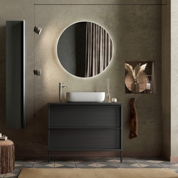 Mobile bagno a terra 2 cassetti 79x78x43 <span>EBONY</span> - immagine 3