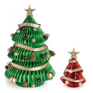 Set Alberi di Natale in carta riciclata kraft NET-002 Nordmann