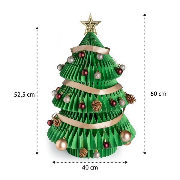 Albero di Natale in carta riciclata kraft NET-002 Nordmann