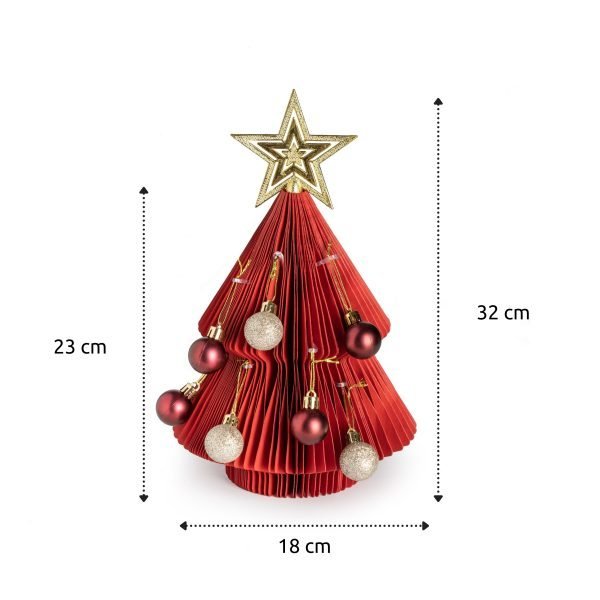 Albero di Natale richiudibile in carta NAT-003-RO Nordmann