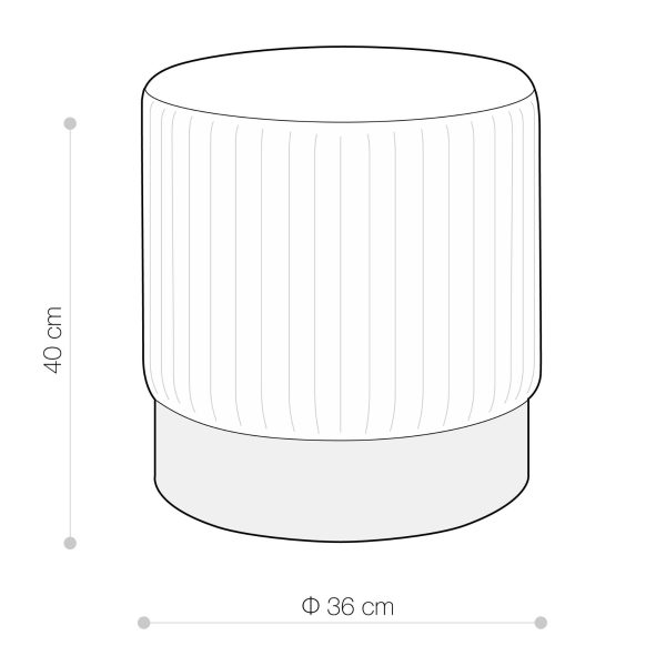 Pouf Poggiapiedi con base dorata <span>FLU Rosa</span> - immagine 7