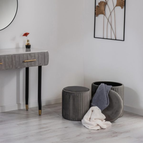 Set di 2 pouf Contenitori velluto