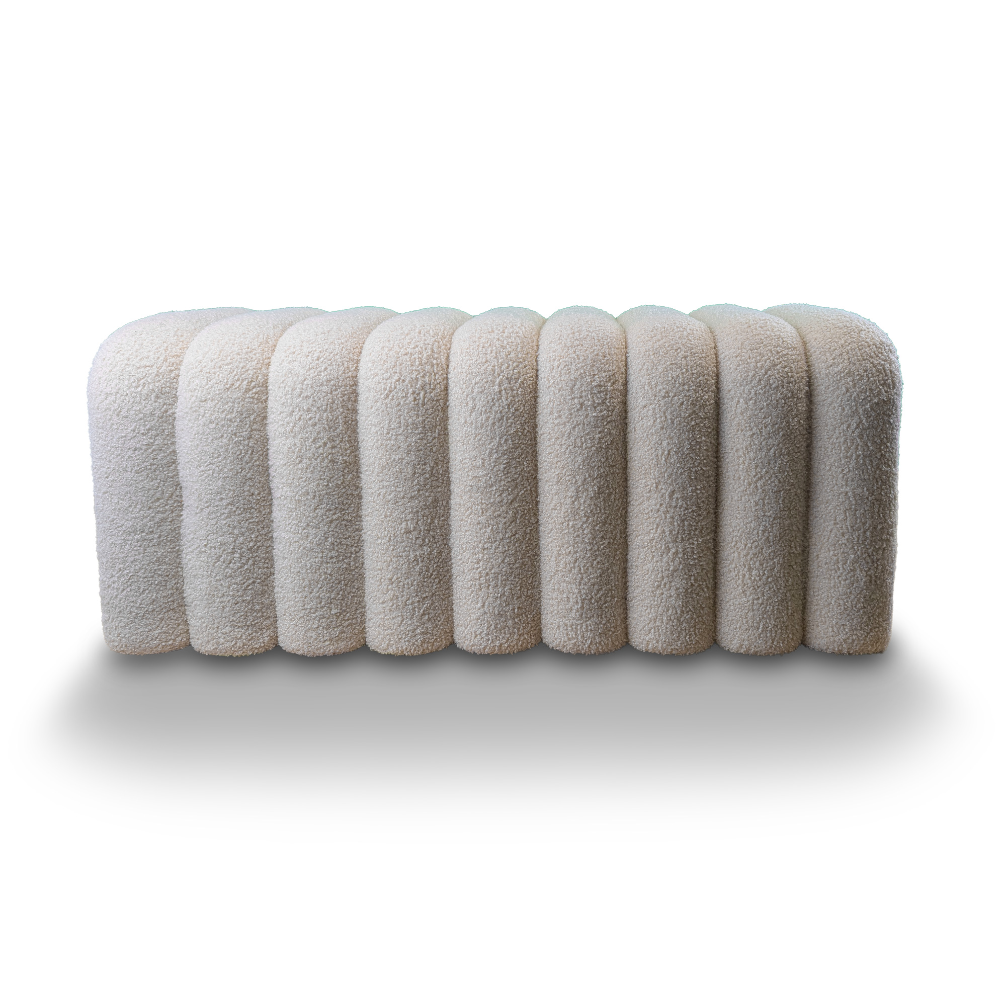 Pouf panca imbottita in tessuto teddy TIMIDY - Norbe Pouf panca imbottita in tessuto teddy TIMIDY