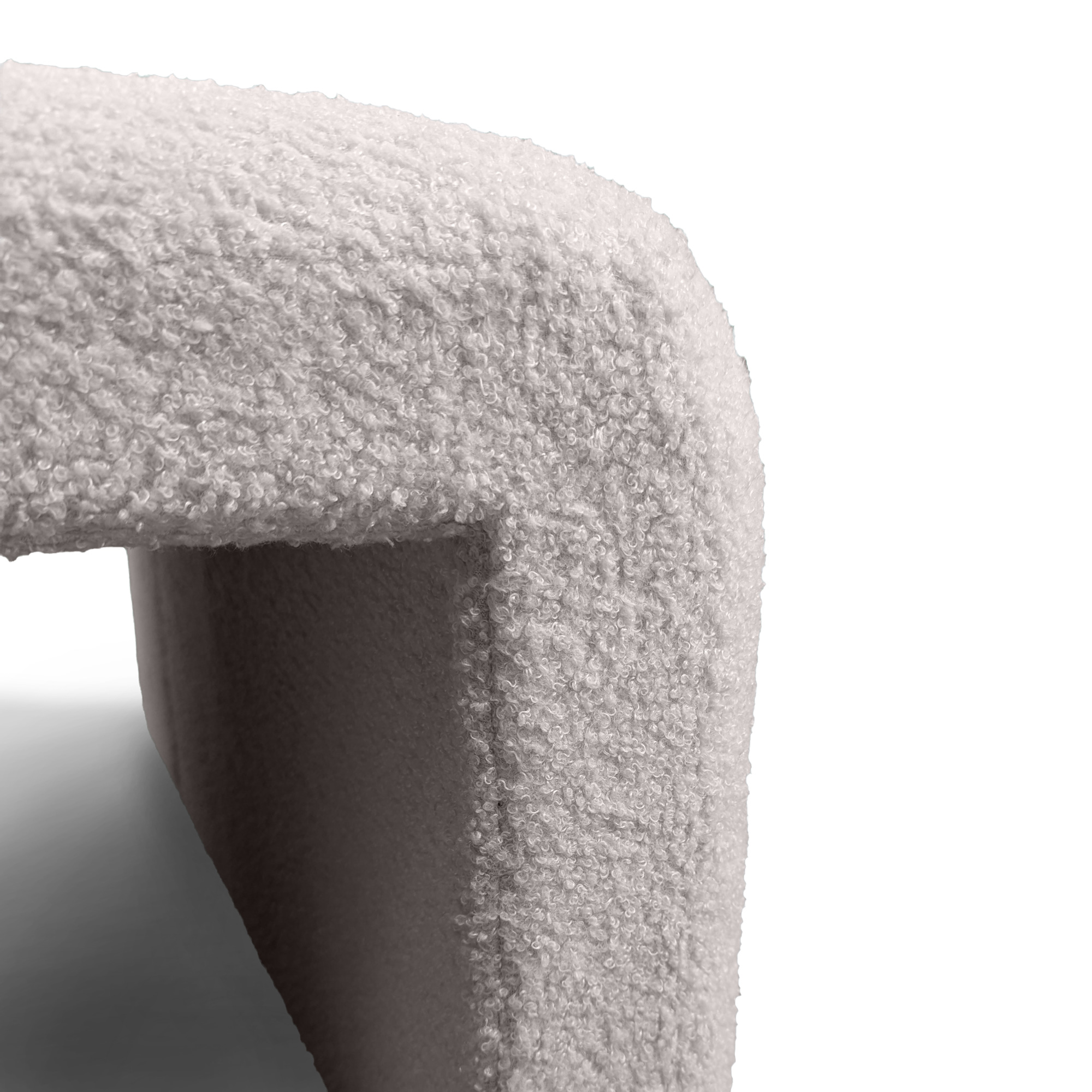 Pouf panca imbottita in tessuto teddy TIMIDY - Norbe Pouf panca imbottita in tessuto teddy TIMIDY