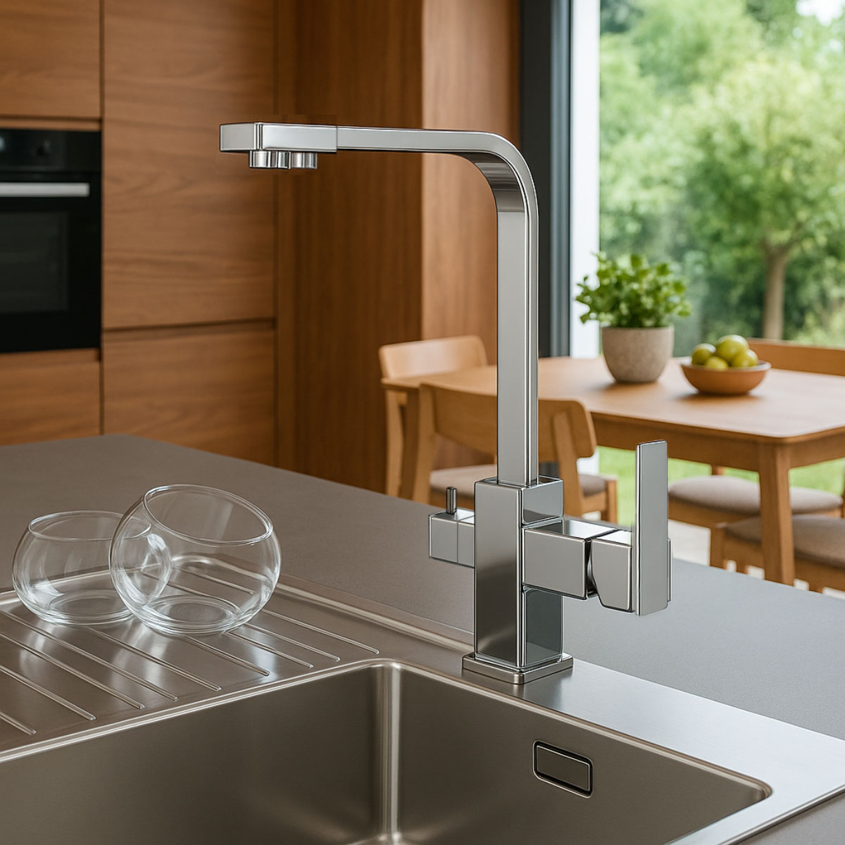 Rubinetto miscelatore a 3 VIE Cromo SKAR - Norbe Rubinetto miscelatore a 3 VIE Cromato SKAR