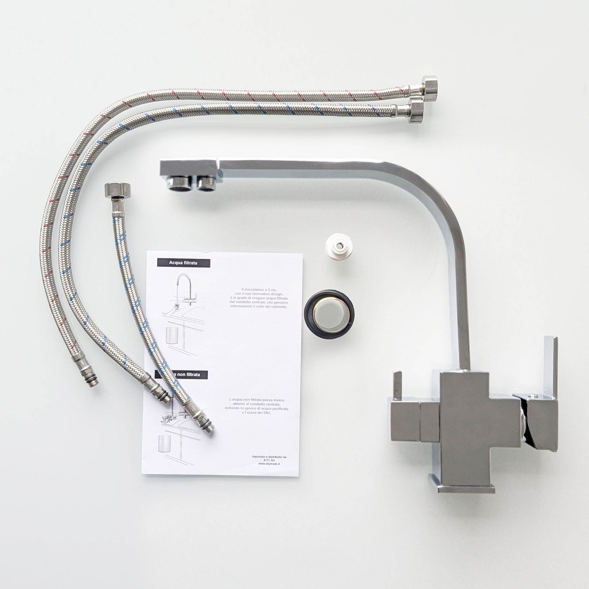 Rubinetto miscelatore a 3 VIE Cromo SKAR - Norbe Rubinetto miscelatore a 3 VIE Cromo SKAR - immagine 5