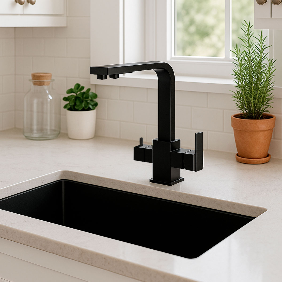 Rubinetto miscelatore a tre vie Nero SKAR - Norbe Rubinetto miscelatore a 3 VIE Nero SKAR