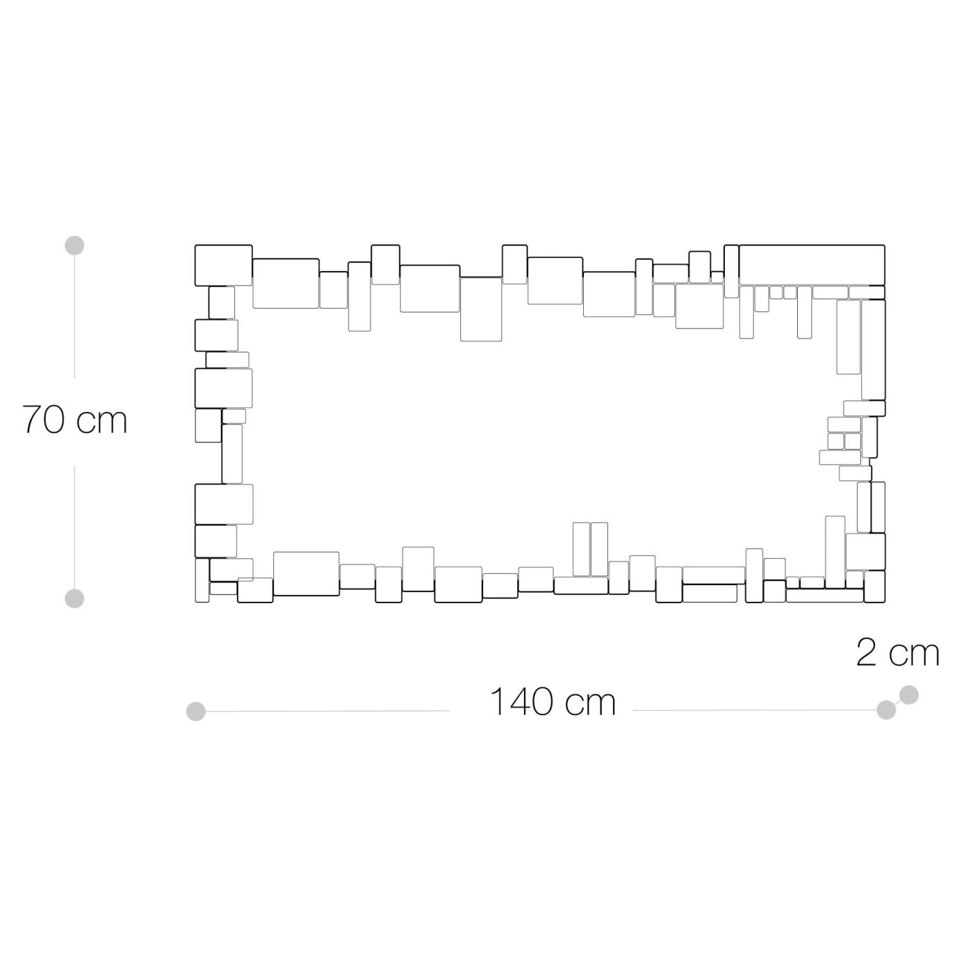 Specchio Decorativo 140x70 cm ESTER - immagine 6