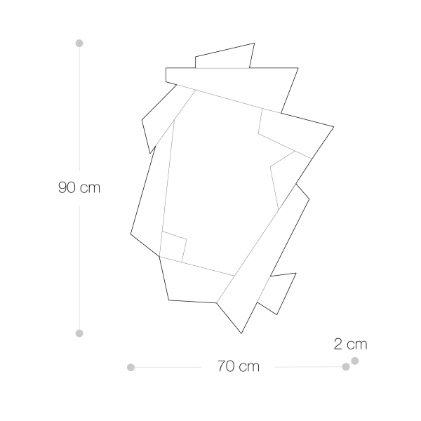 Specchio Decorativo 90x70 cm<span>DORIS </span> - immagine 6