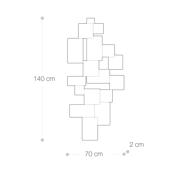 Specchio Decorativo 140x70 cm<span>HANNA </span> - immagine 6