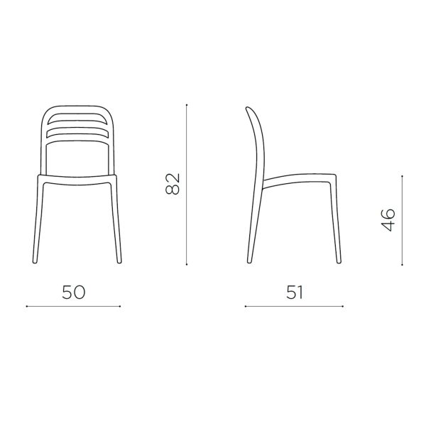 Sedia in polipropilene impilabile - N0RDJ4NG0_B14NC02023