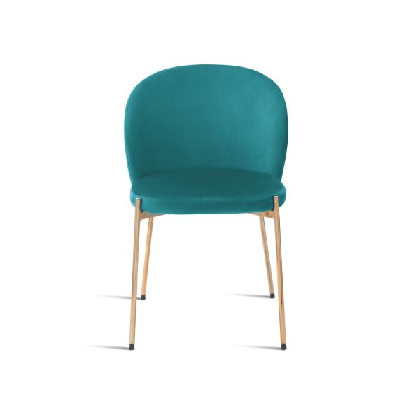 Sedia in velluto con gambe oro <span>Topazio ERIKA</span> - immagine 2