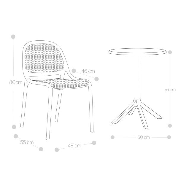 Set Bistrot Esterno <span>Tavolino e 2 sedie GAP</span> - immagine 6