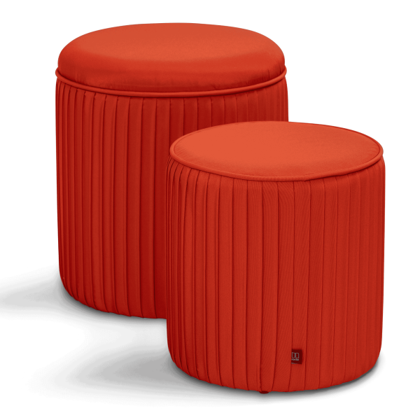 Set di 2 pouf Contenitori impermeabili <span>Tik Tak Corallo</span> - immagine 5