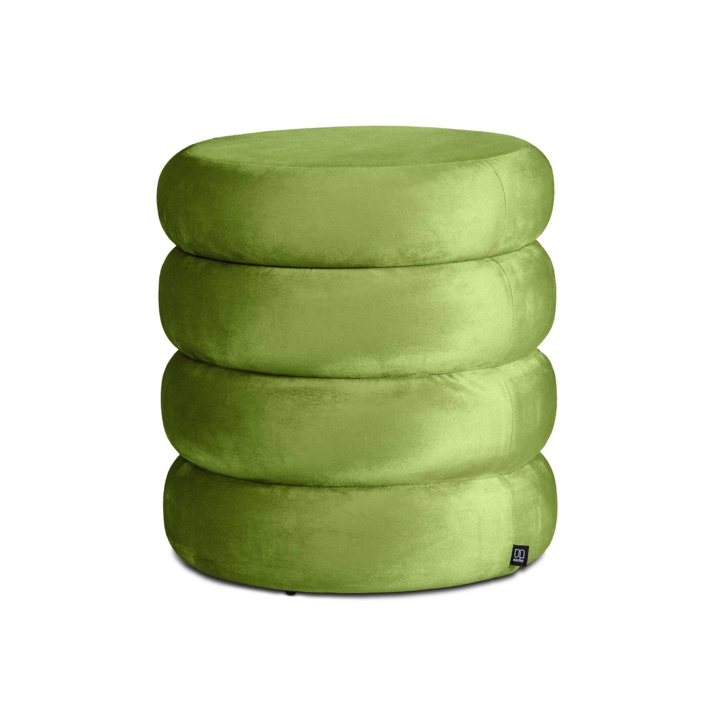 Set di 2 pouf contenitori in velluto  Twirly Verde - immagine 6