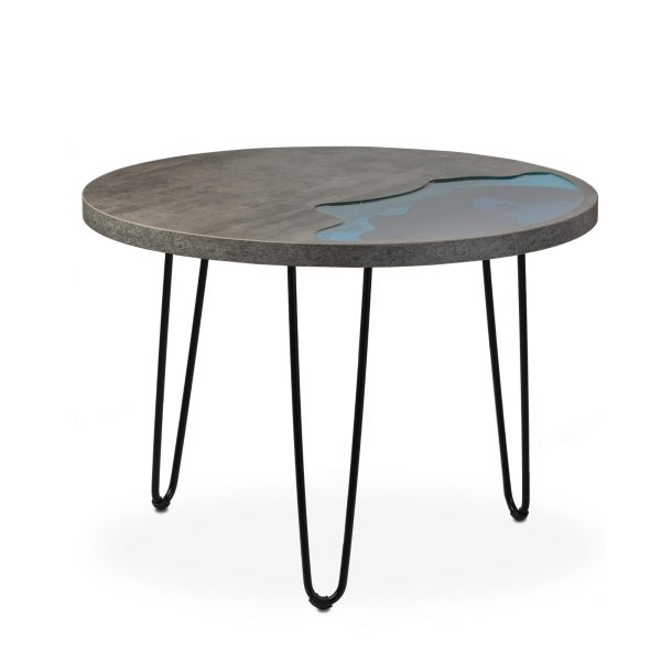 Tavolino in resina e legno<span> OCEAN Grigio</span>