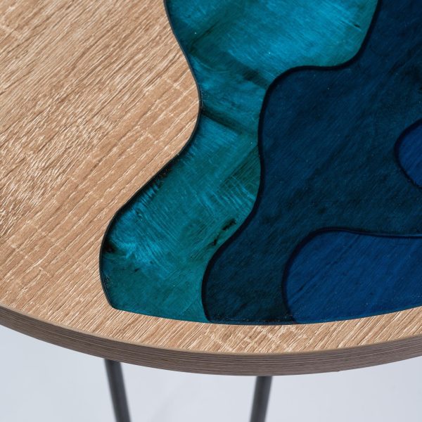 Tavolino in resina e legno<span> OCEAN Marrone Scuro</span> - immagine 2