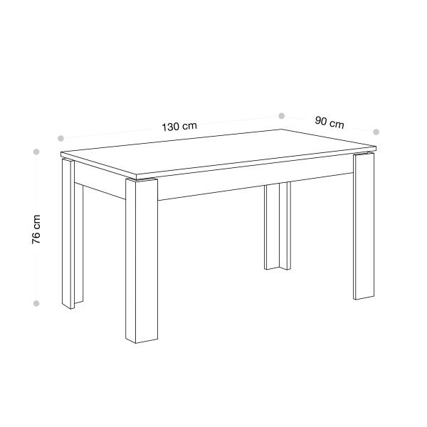 Tavolo allungabile 130/180 x 90 <span>Cemento Tortora JACK<span> - immagine 4